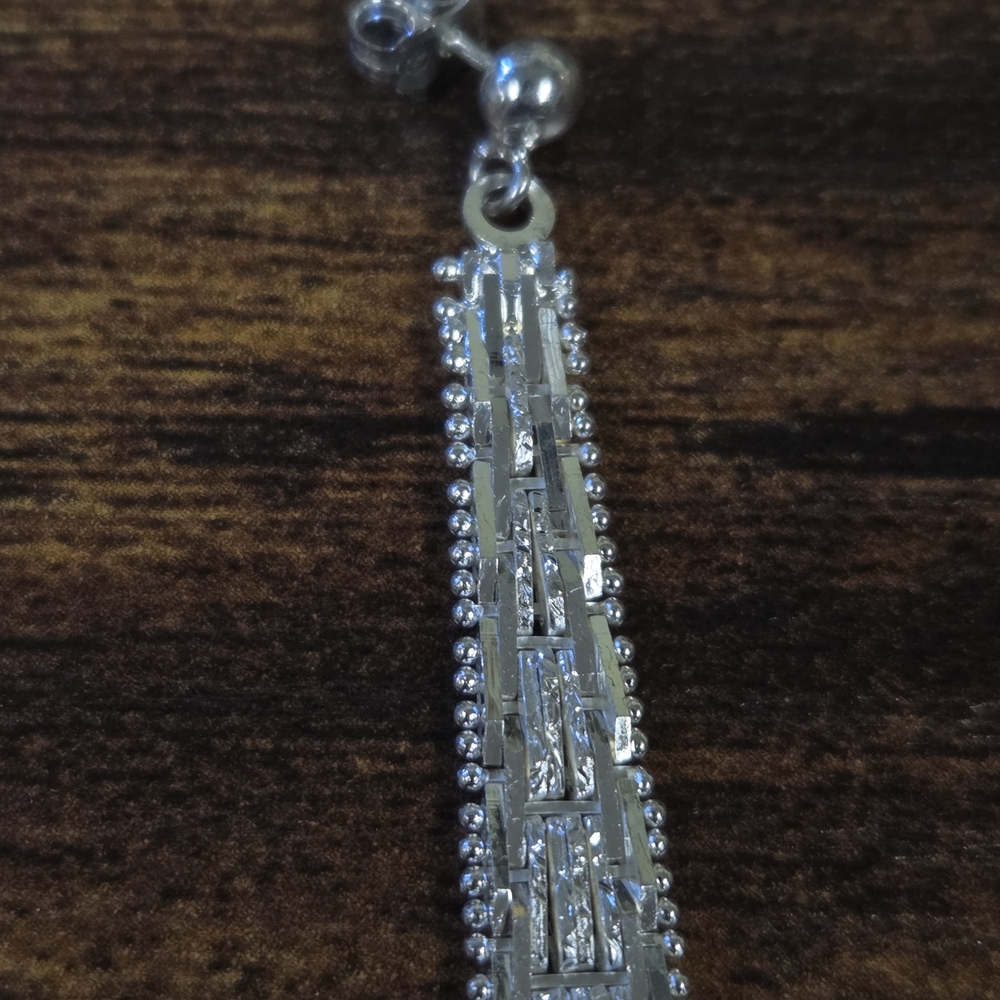 Riccio Sterling Silver Diamond Cut Earrings - Picture 2 of 5